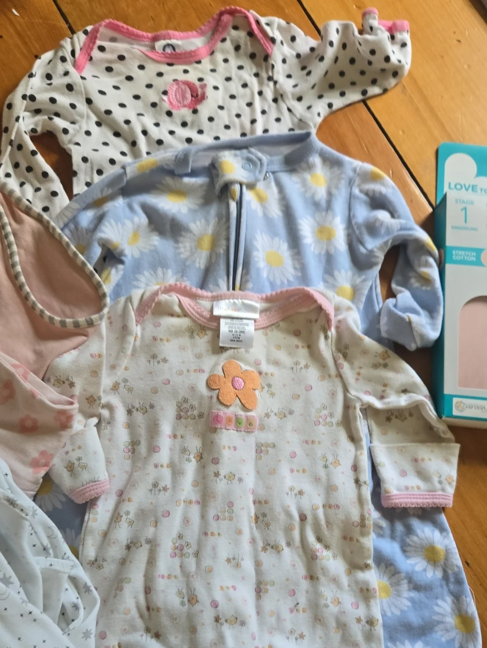 Baby Sleepwear Bundle in White & Pink